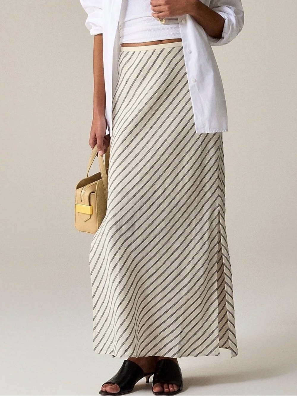 J Crew New Gwyneth Slip Skirt in Linen Size Medium